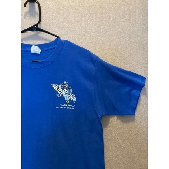 Yazbek Shirt Men's Medium Blue Mazatlan, Mexico - Picture 4 of 12